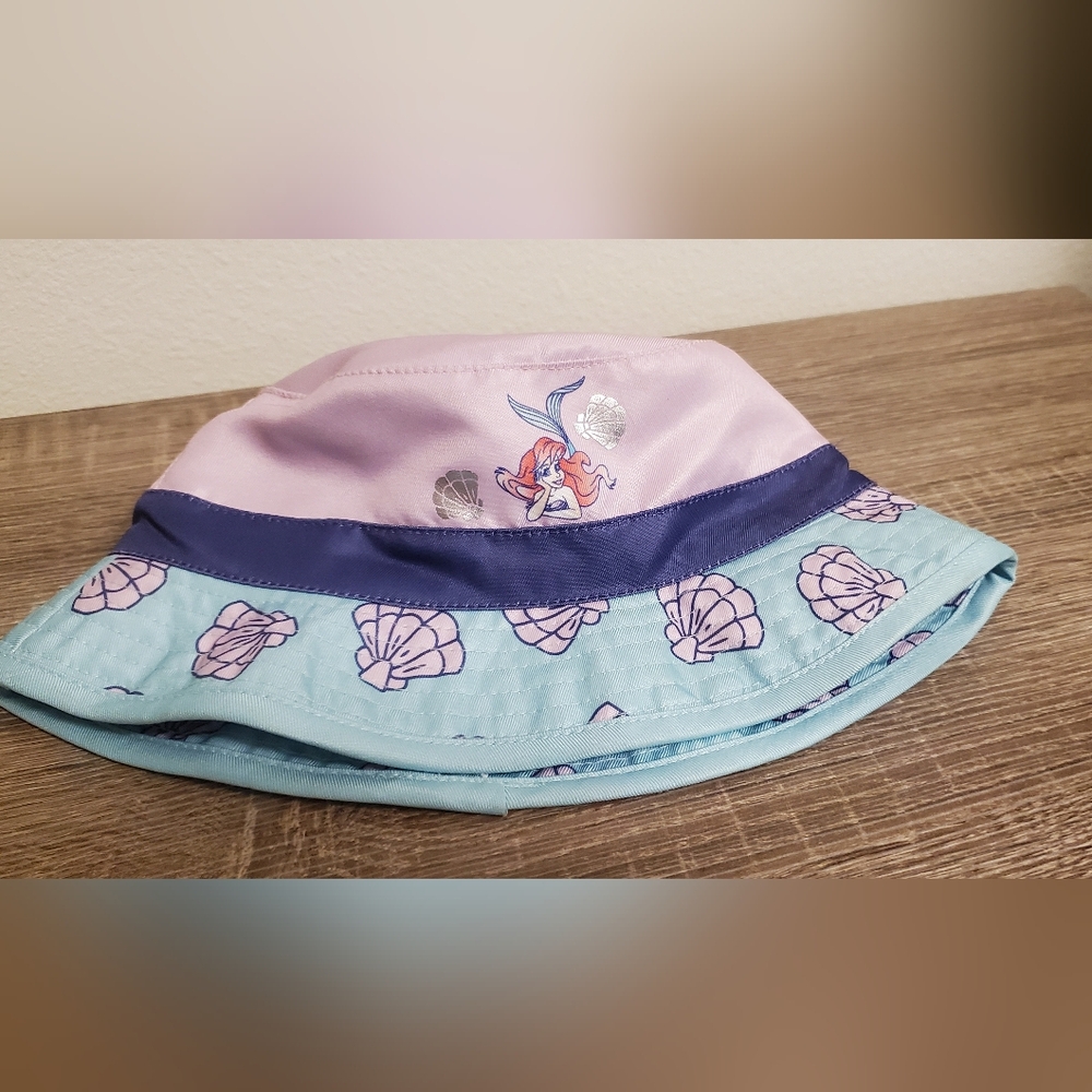 Disney Princess Ariel Pastel Bucket Hat with Seashell Design Vacation Beach